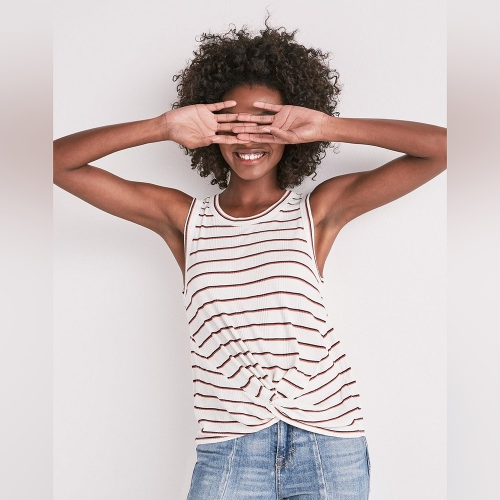 Lucky brand twist front knit tank